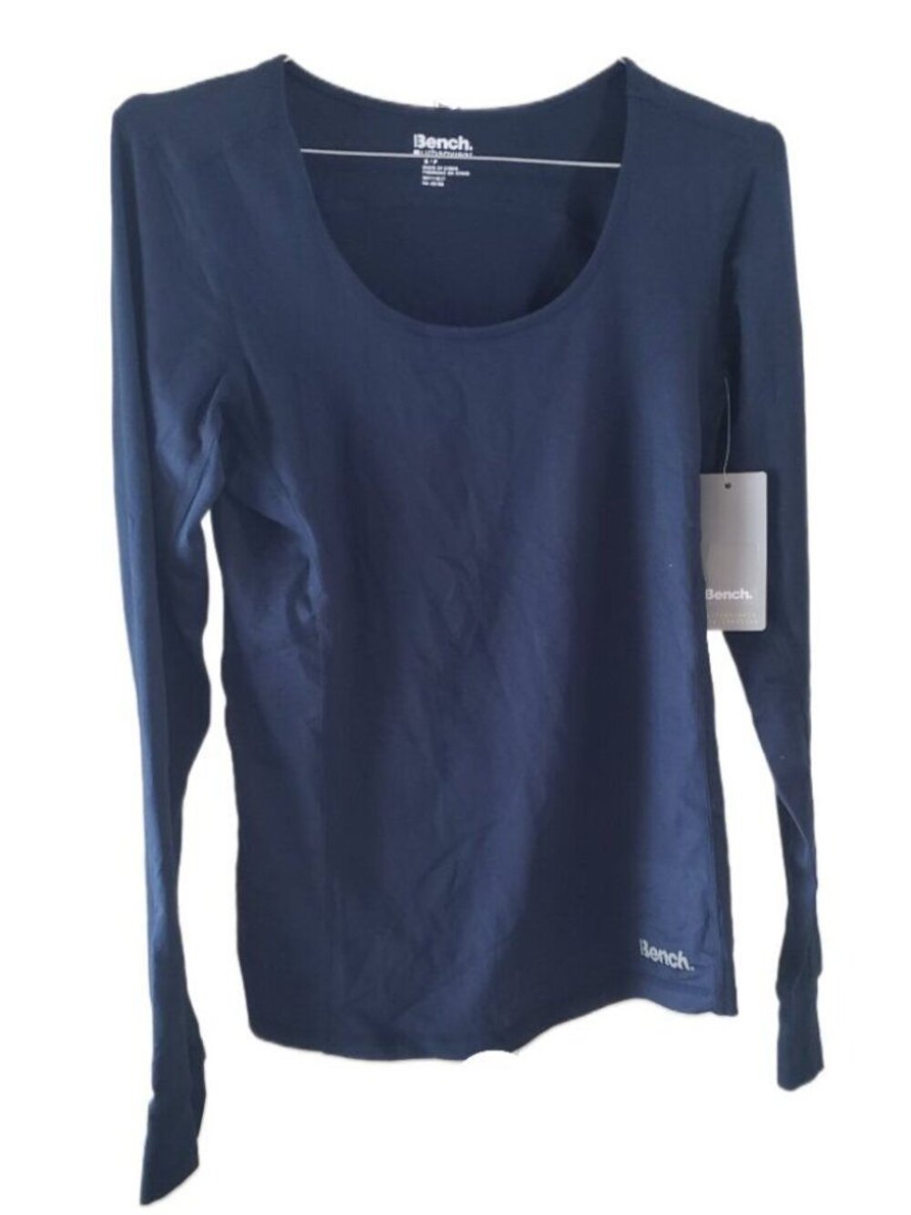 Brand New Bench Figurative Navy Blue Women's Long Sleeve Activewear Top